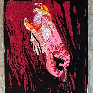 Male Figure Nude Original Acrylic Painting on Mixed Media Paper LGBTQ
